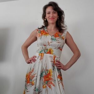 Vintage 1960s Parkshire Original maxi dress size 4/6